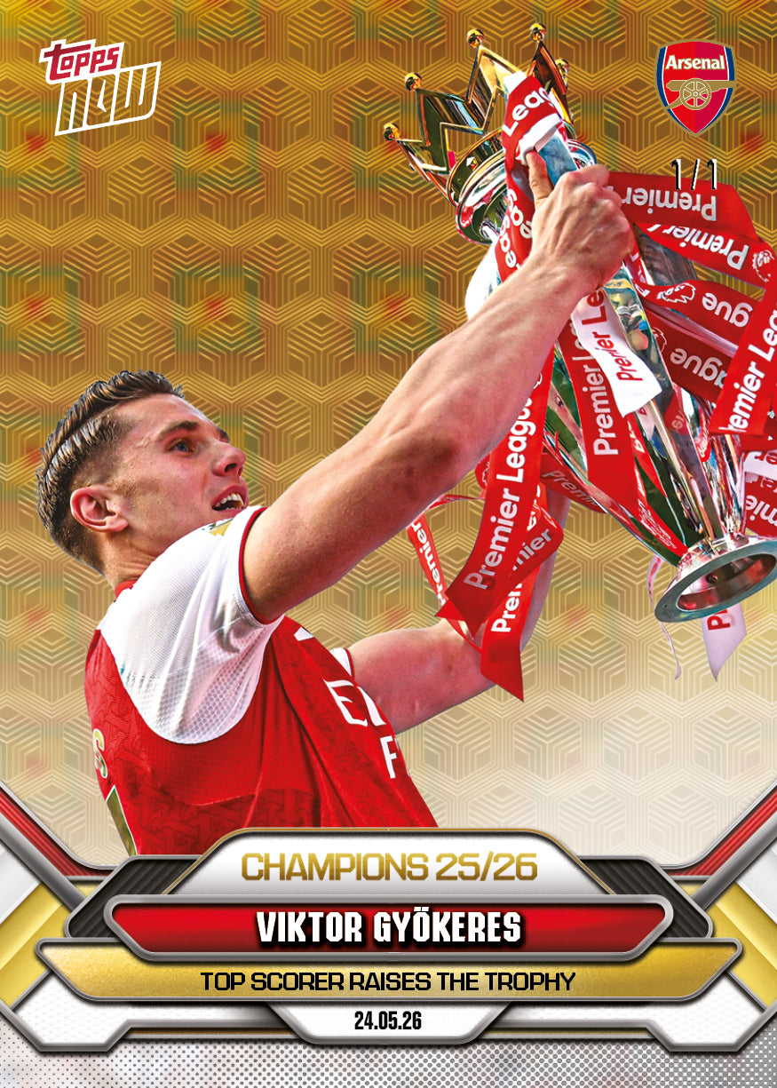 Alternative view of Viktor Gyökeres - 2025-26 Arsenal FC Topps NOW - Card 7 - PR: 4291