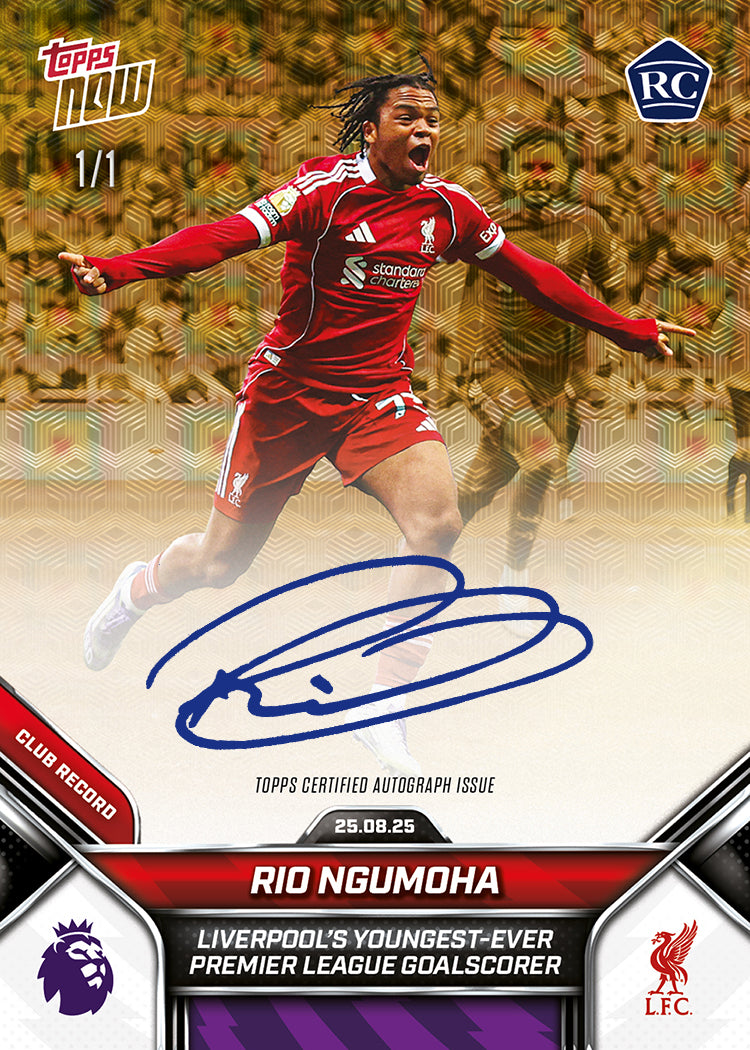 Rio Ngumoha - 2025-26 Premier League Topps NOW - Card 11 - LOOK FOR AUTO - PR: 11401 - Image 2