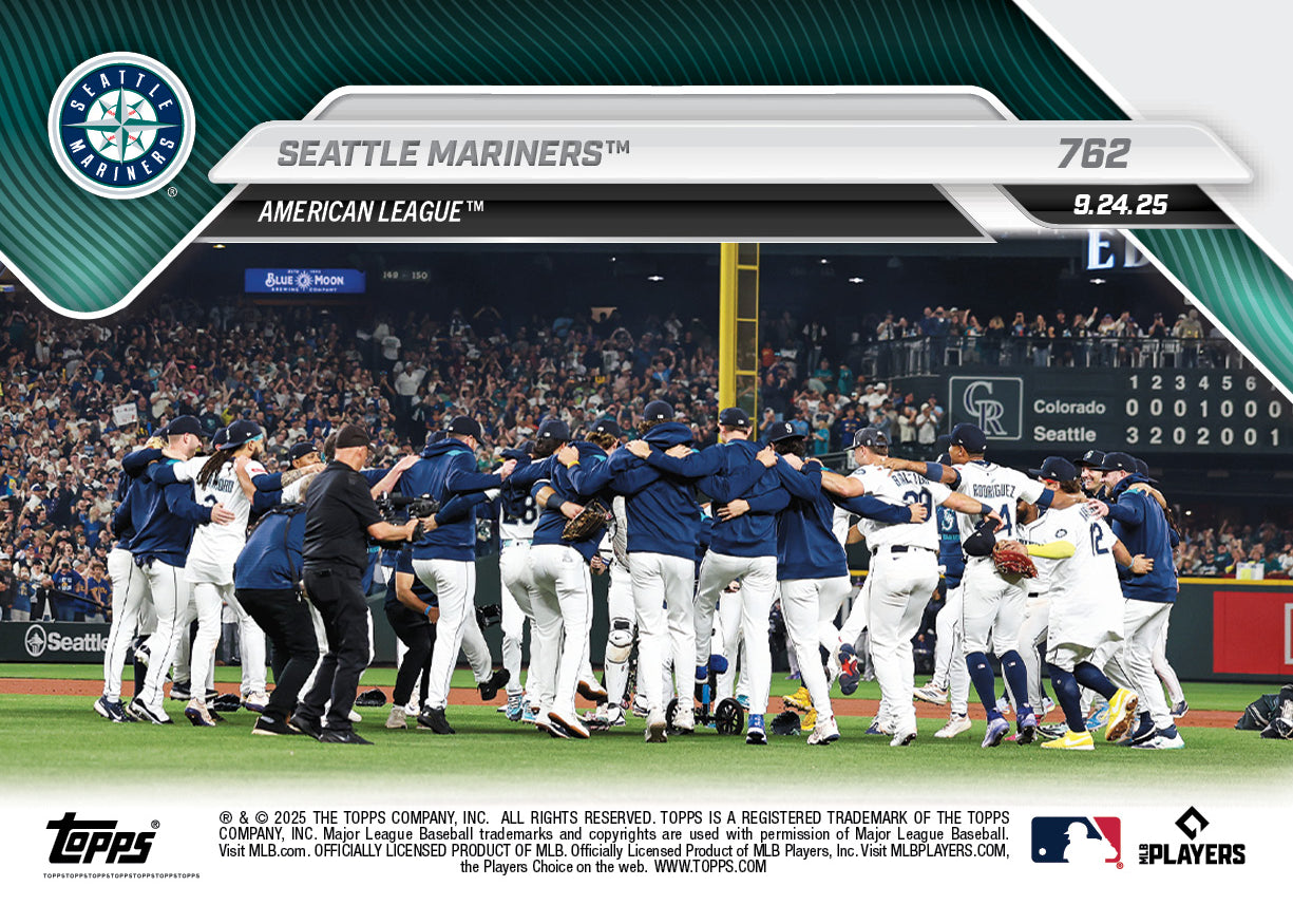 Seattle Mariners - 2025 MLB Topps NOW - Card 762 - PR: 3139 - Image 2