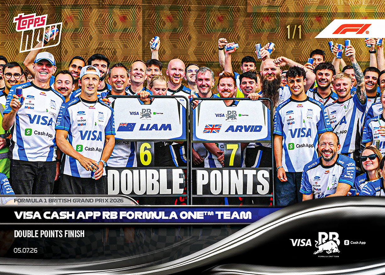 Alternative view of VISA Cash App RB Formula One™ Team - 2026 Formula 1 Topps NOW - Card 46 - PR: 1357