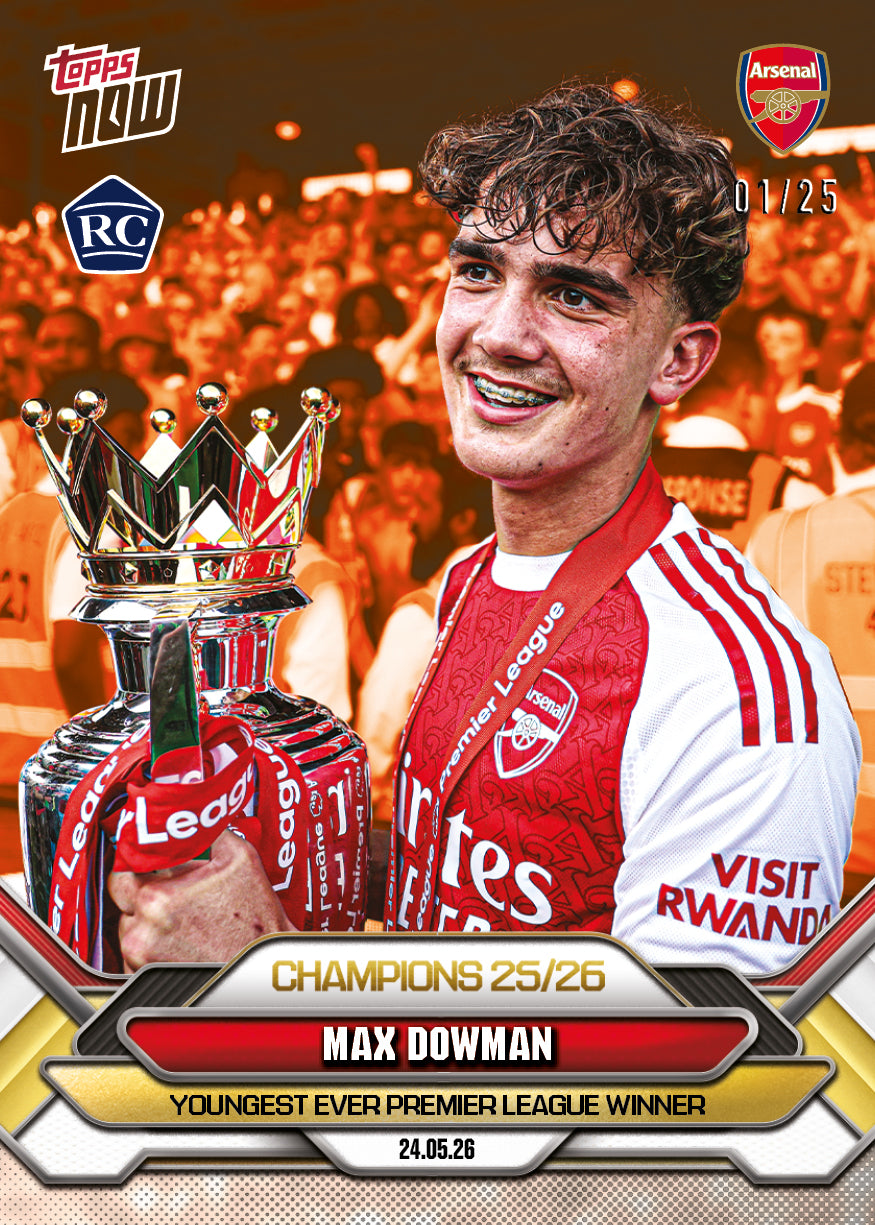 Max Dowman - 2025-26 Arsenal FC Topps NOW - Card 2 - PR: 18914 - Image 6