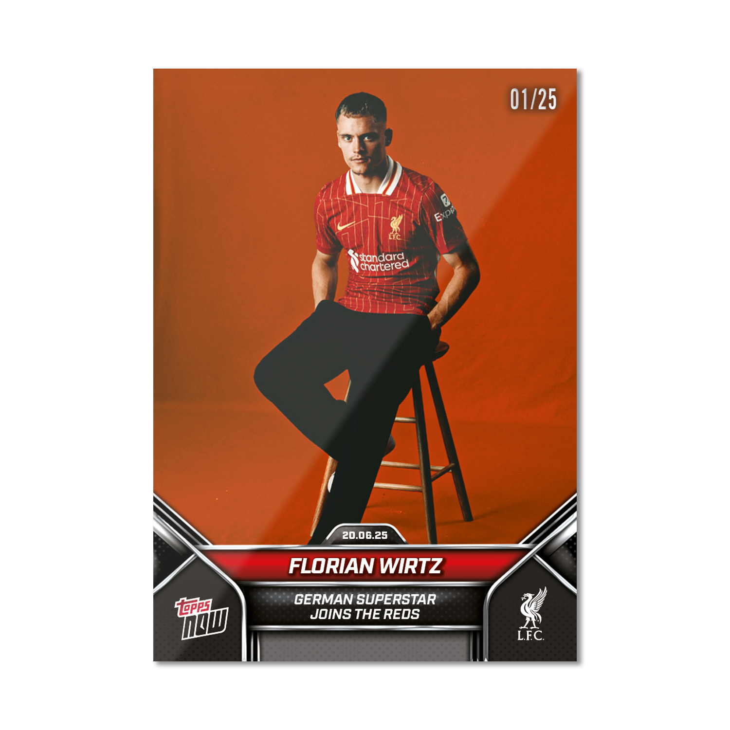 Florian Wirtz - 2024-25 Liverpool Topps NOW - Card 1 - PR: 3516 - Image 5
