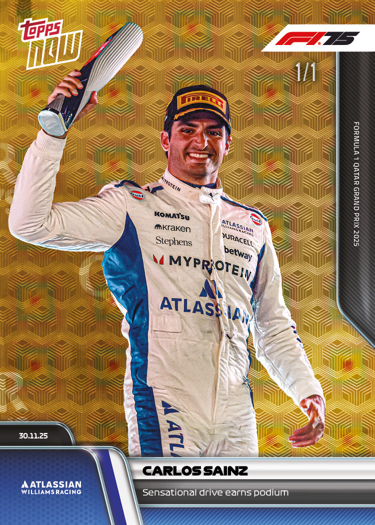 Carlos Sainz - 2025 Formula 1 Topps NOW - Card 84 - PR: 1642 - Image 2