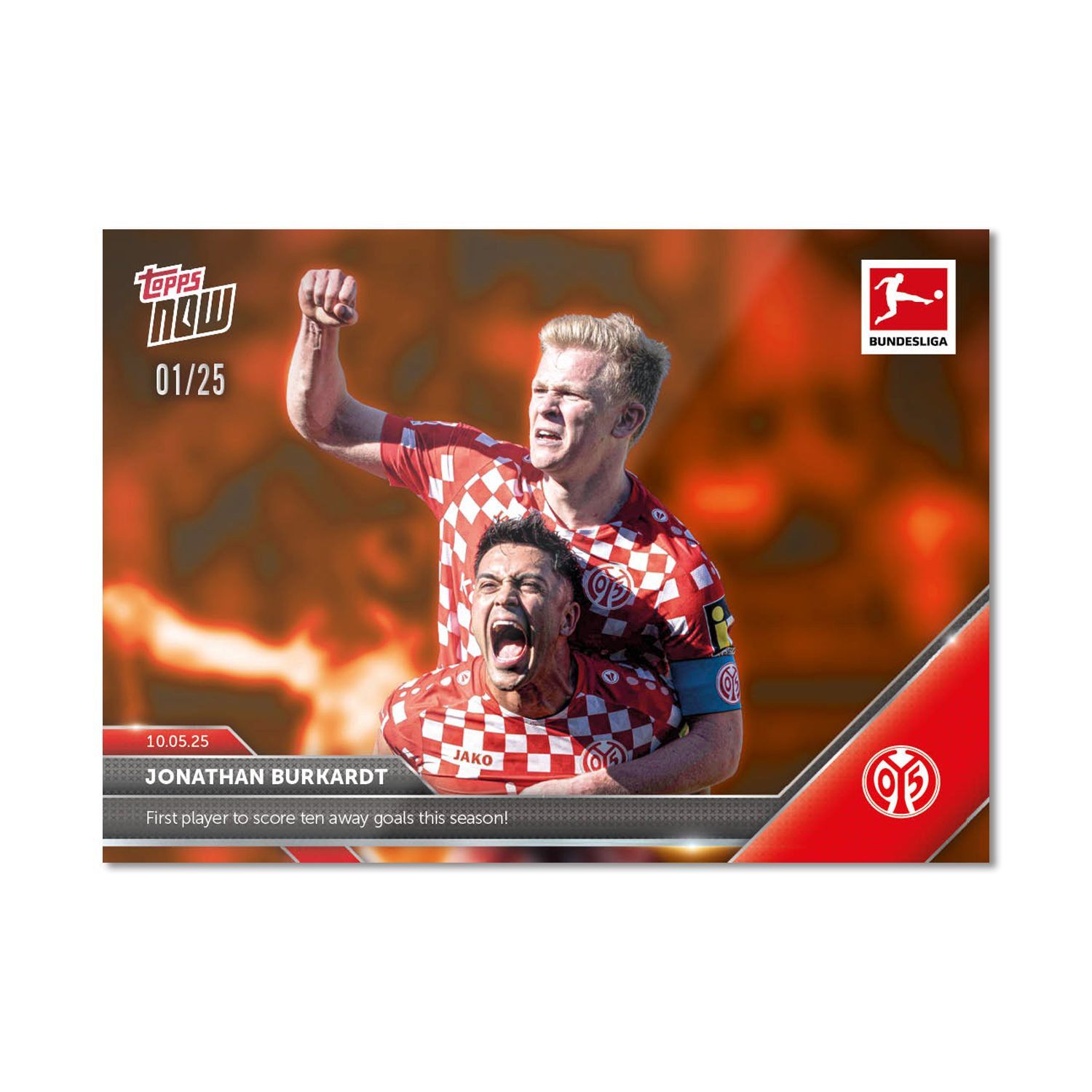 Jonathan Burkardt - 2024-25 Bundesliga Topps NOW - Card 186 - PR: 62 - Image 5