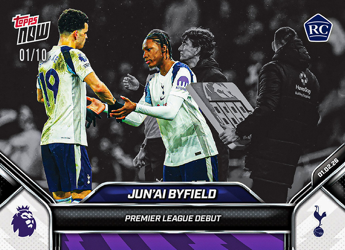Jun'ai Byfield - 2025-26 Premier League Topps NOW - Card 126 - PR: 545 - Image 4