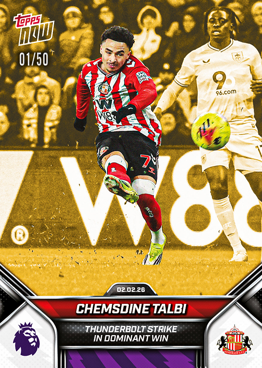 Chemsdine Talbi - 2025-26 Premier League Topps NOW - Card 127 - PR: 459 - Image 6