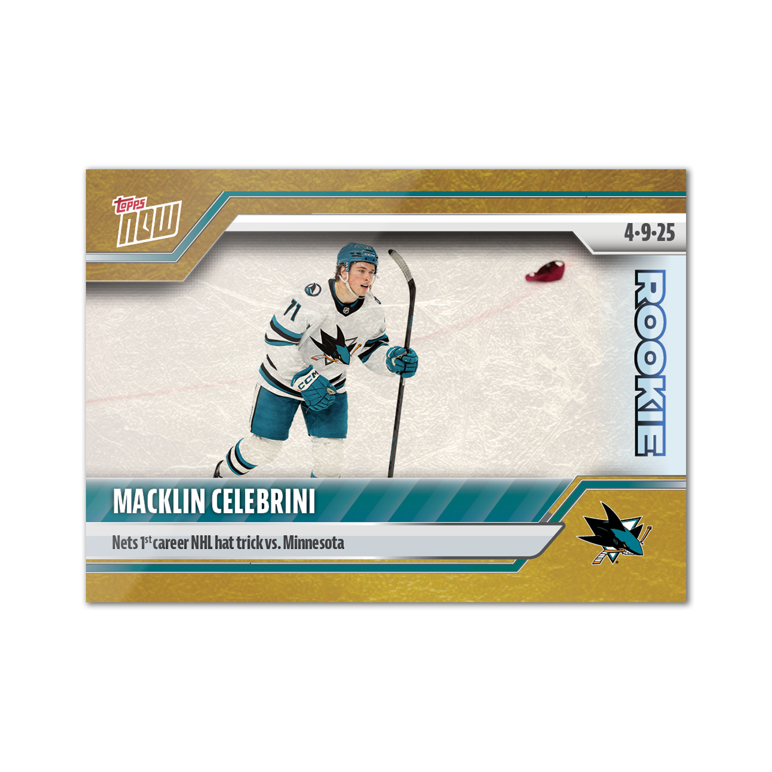 Macklin Celebrini - 2024-25 NHL Topps NOW - Sticker # 156 Pack - PR: 1425 - Image 2