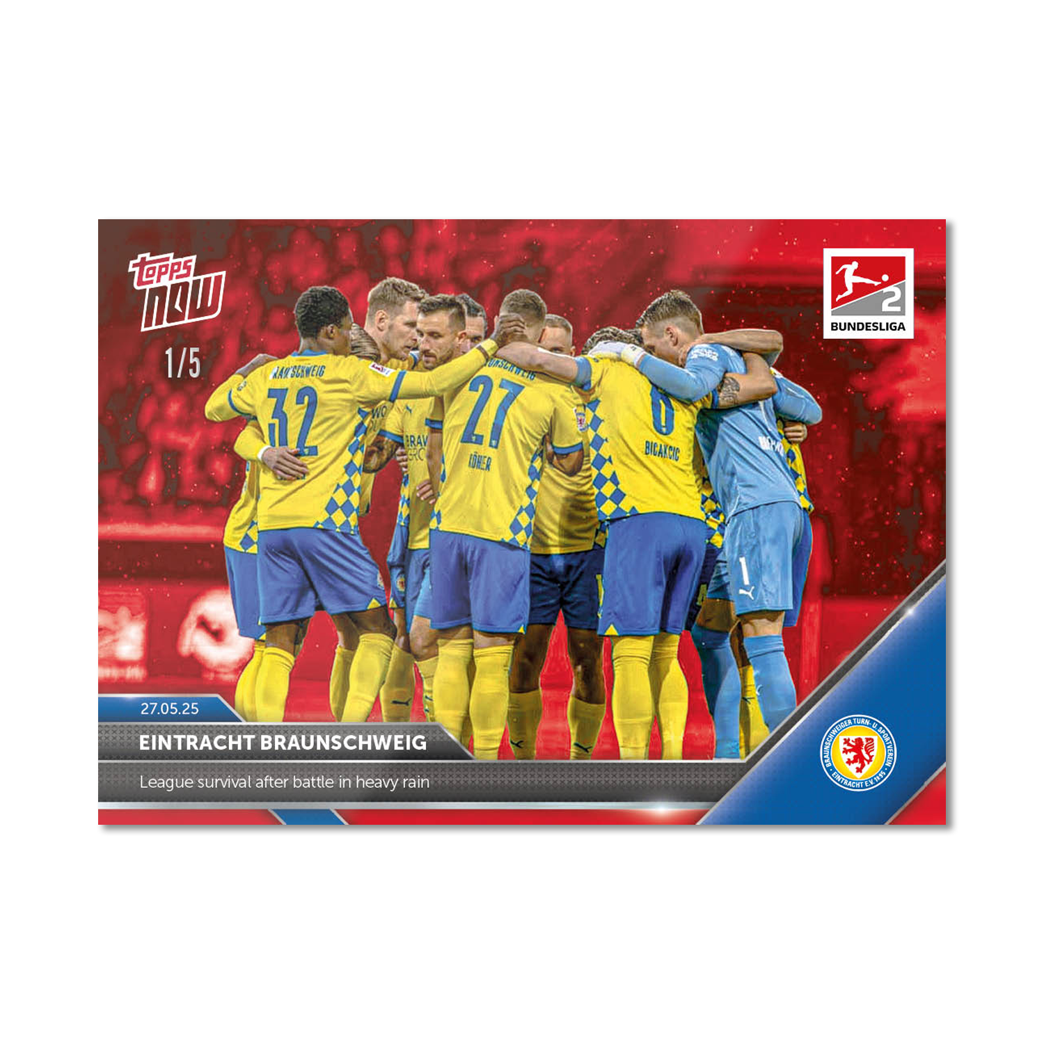 Eintracht Braunschweig - 2024-25 Bundesliga Topps NOW - Card 196 - PR: 110 - Image 3