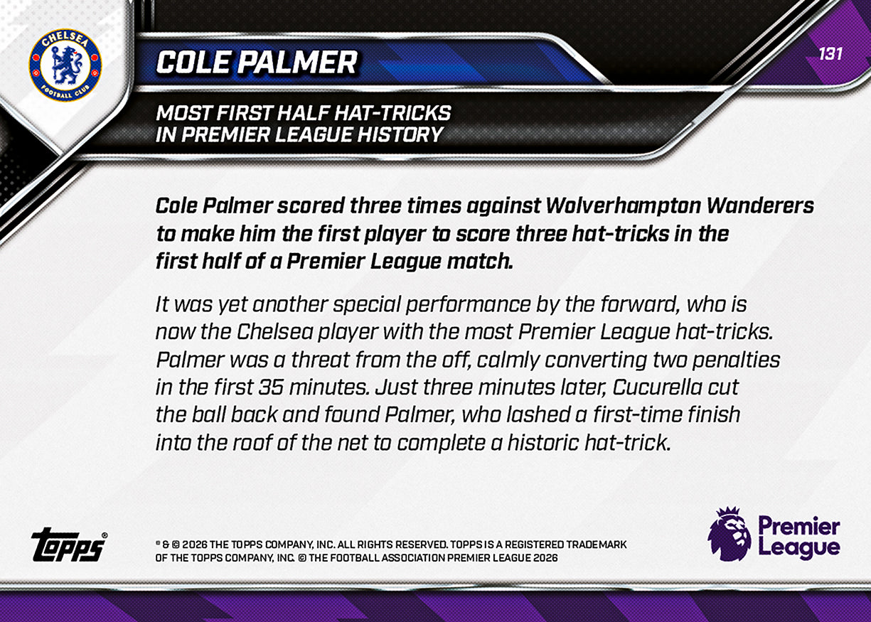 Cole Palmer - 2025-26 Premier League Topps NOW - Card 131 - PR: 2013 - Image 7