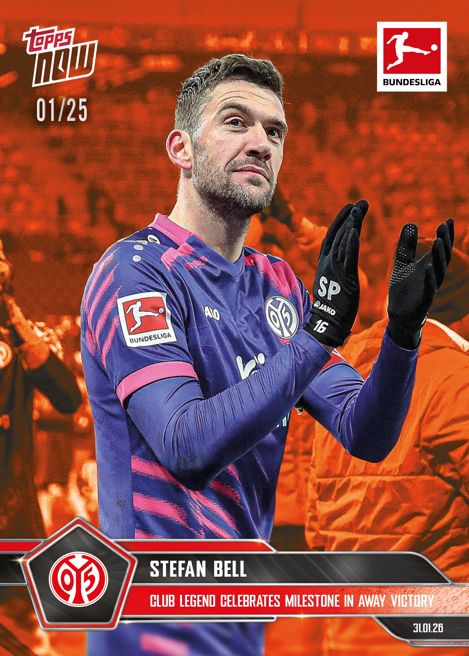 Stefan Bell - 2025-26 Bundesliga Topps NOW - Card 112 - PR: 89 - Image 5
