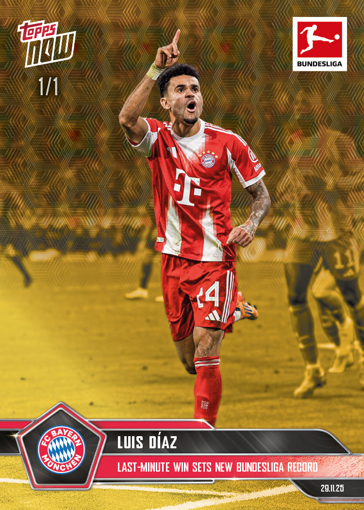 Luis Diáz - 2025-26 Bundesliga Topps NOW - Card 67 - PR: 337 - Image 2
