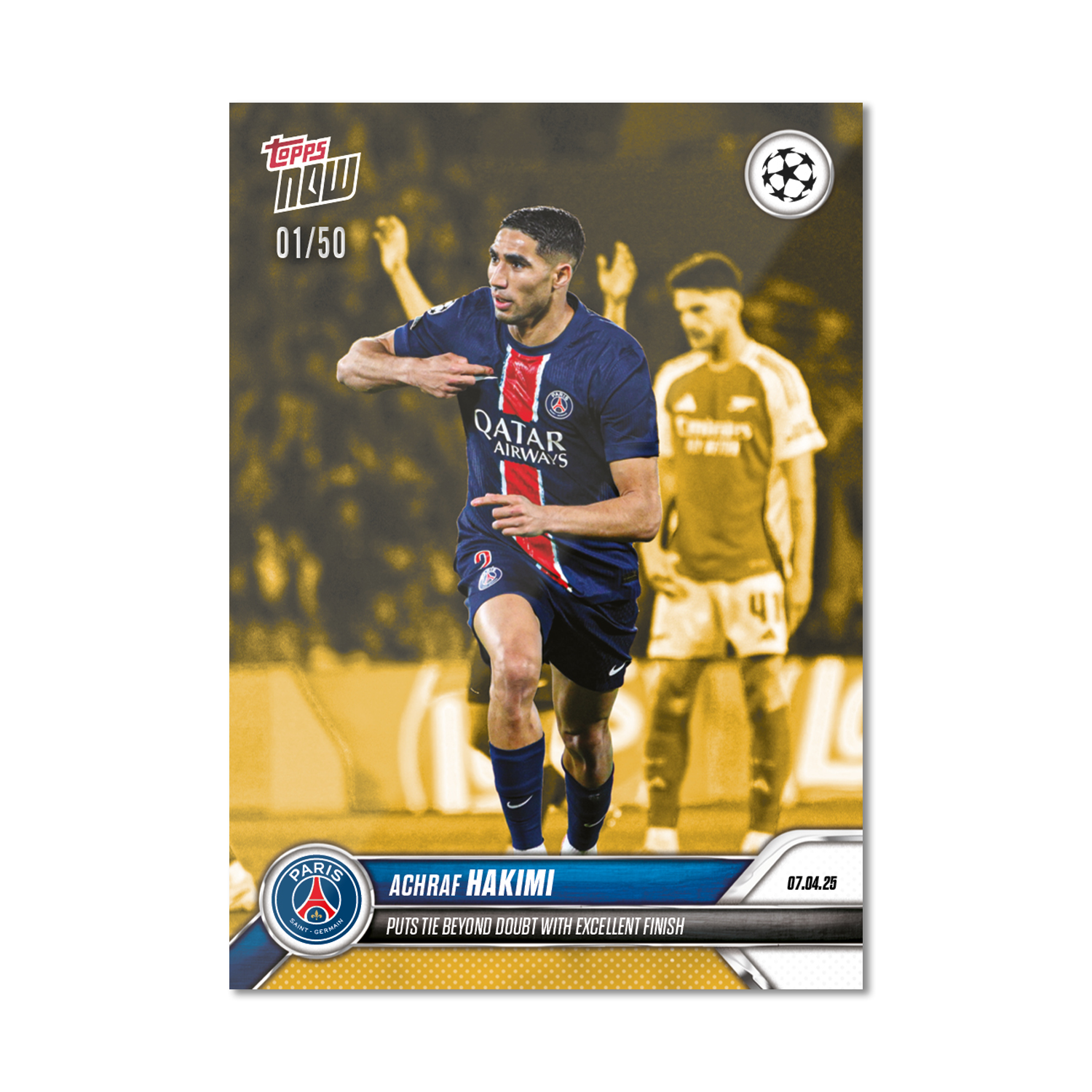 Achraf Hakimi - 2024-25 UCL Topps NOW - Card 156 - PR: 97 - Image 6