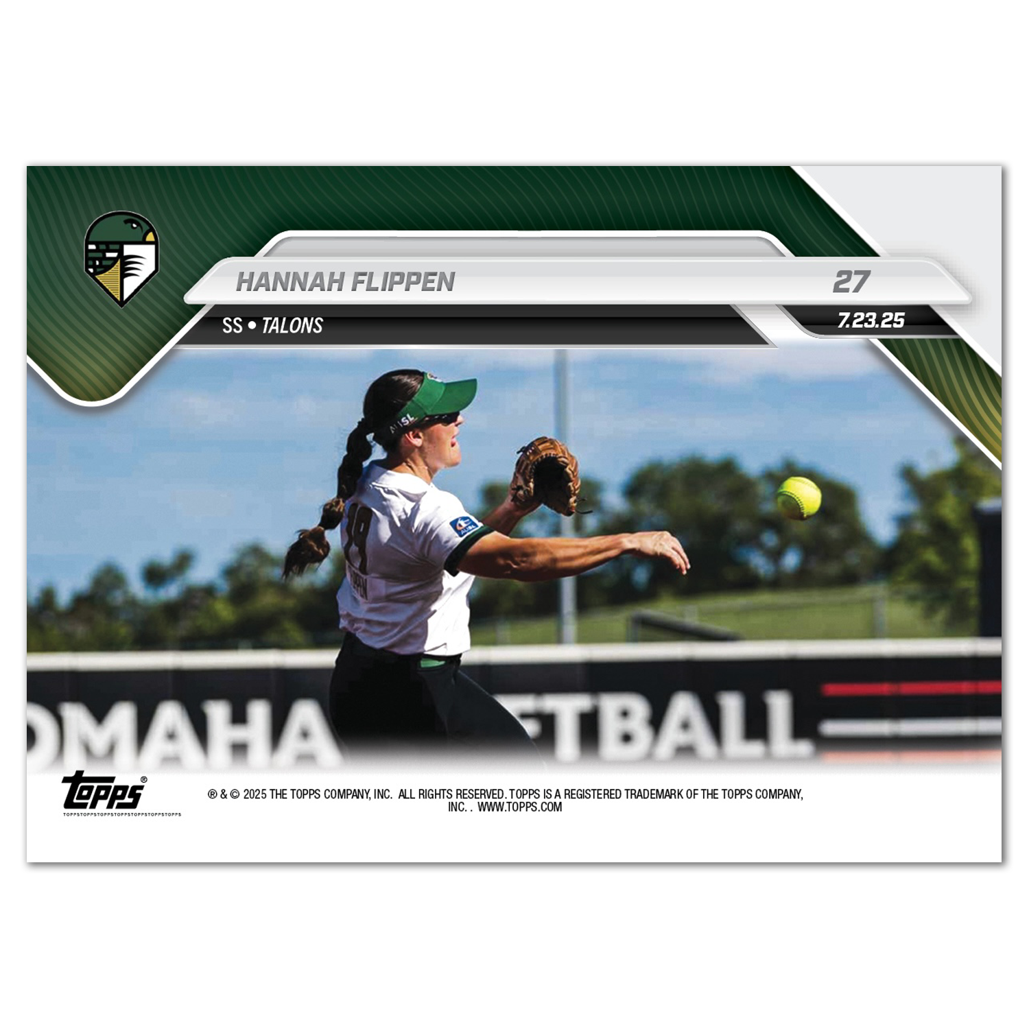 Hannah Flippen - 2025 AUSL Topps NOW - Card 27 - LOOK FOR AUTOS - PR: 770 - Image 3