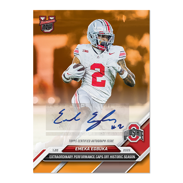 Emeka Egbuka - 2024-25 Bowman U NOW Football - Card OS-01 - LOOK FOR AUTOS - PR: 1206 - Image 3