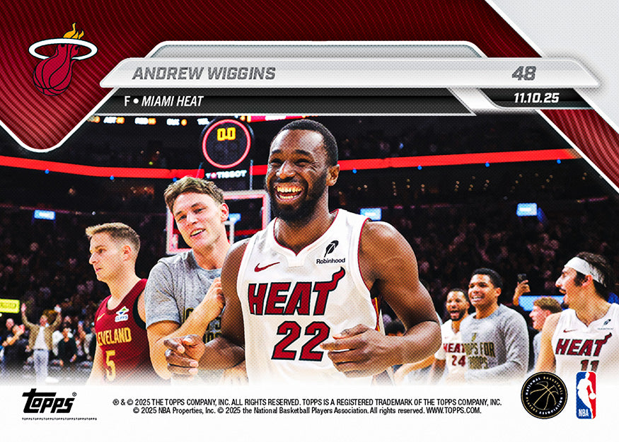 Andrew Wiggins - 2025-26 NBA Topps NOW - Card 48 - PR: 553 - Image 3