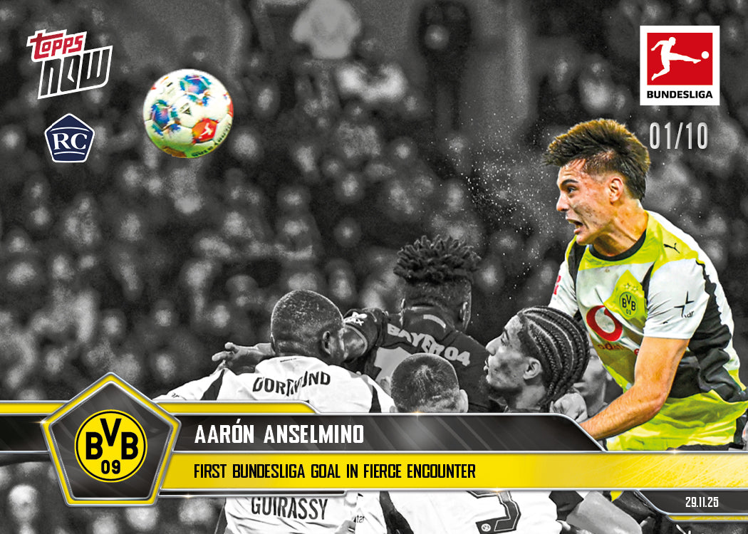 Aarón Anselmino - 2025-26 Bundesliga Topps NOW - Card 68 - PR: 684 - Image 4