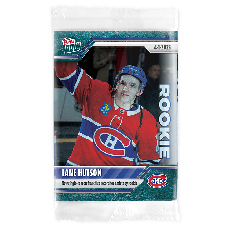 Lane Hutson - 2024-25 NHL Topps NOW - Sticker # 149 Pack - PR: 850 - Image 3