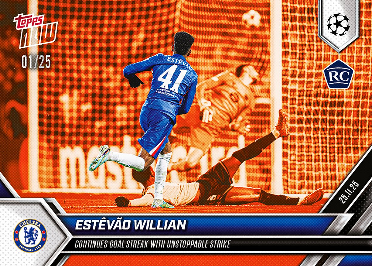 Estêvão Willian - 2025-26 UCL Topps NOW - Card 52 - PR: 7977 - Image 5