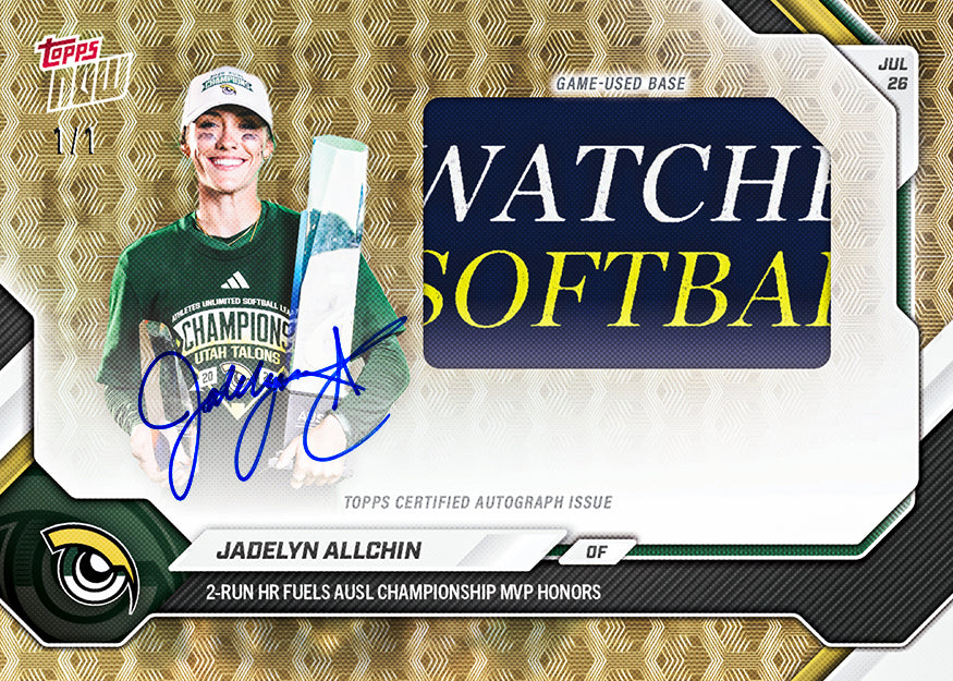 Jadelyn Allchin - 2026 AUSL Topps NOW - Card 52 - PR: 1382 - Image 2