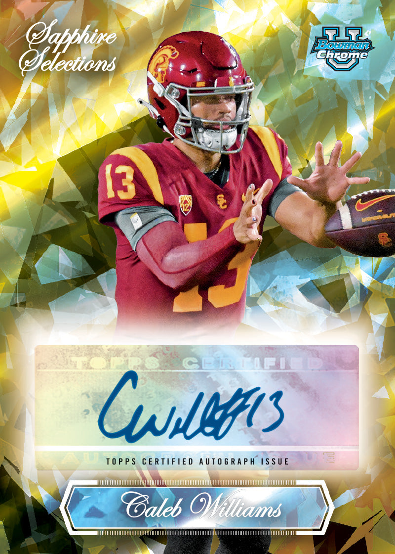 2023 Bowman University Chrome Football Sapphire Edition - Hobby Box - Image 5