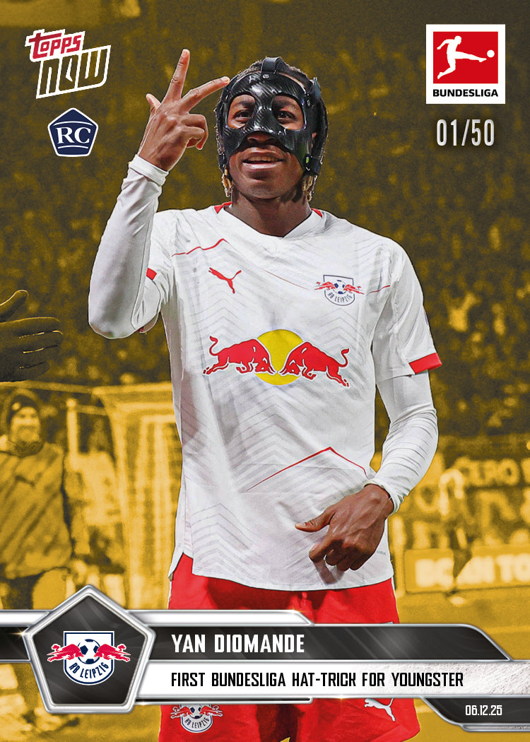 Yan Diomande - 2025-26 Bundesliga Topps NOW - Card 76 - PR: 1629 - Image 6