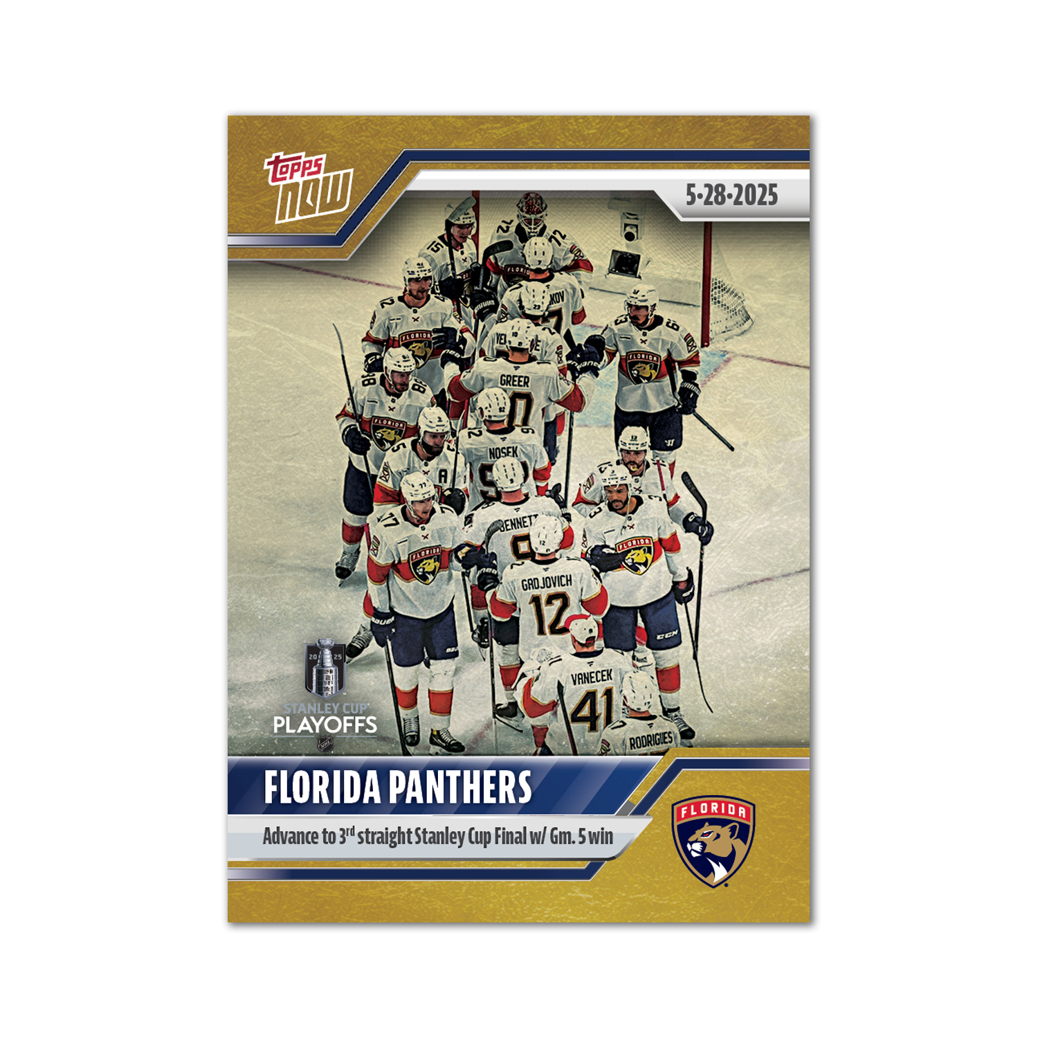 Florida Panthers - 2024-25 NHL Topps NOW - Sticker # 197 Pack - PR: 200 - Image 2