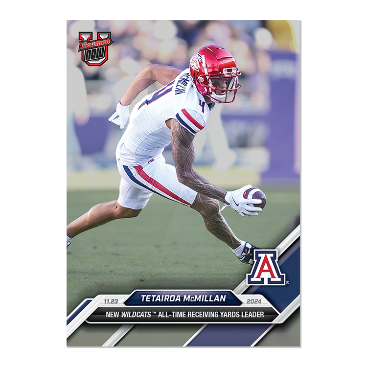 Tetairoa McMillan - 2024 Bowman U NOW Football Card 47 - PR: 247
