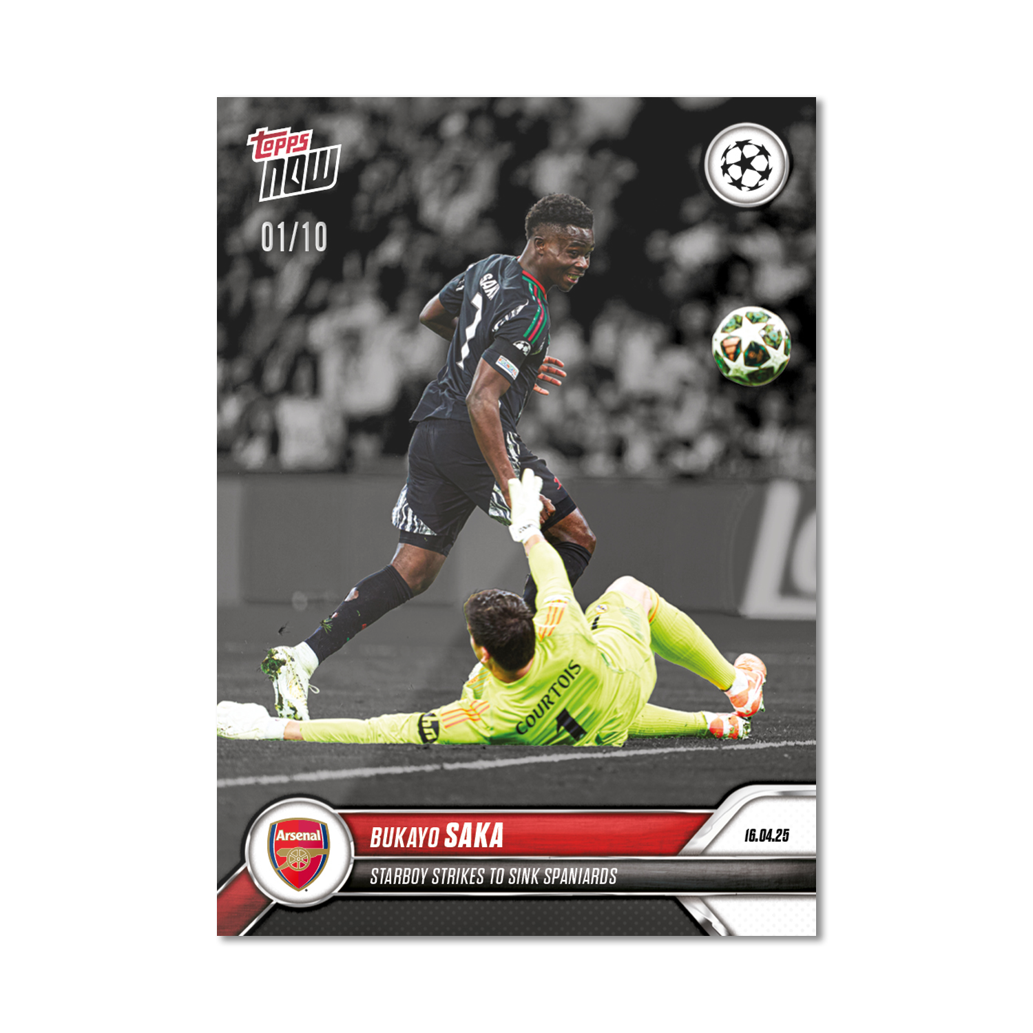 Bukayo Saka - 2024-25 UCL Topps NOW - Card 145 - PR: 994 - Image 4