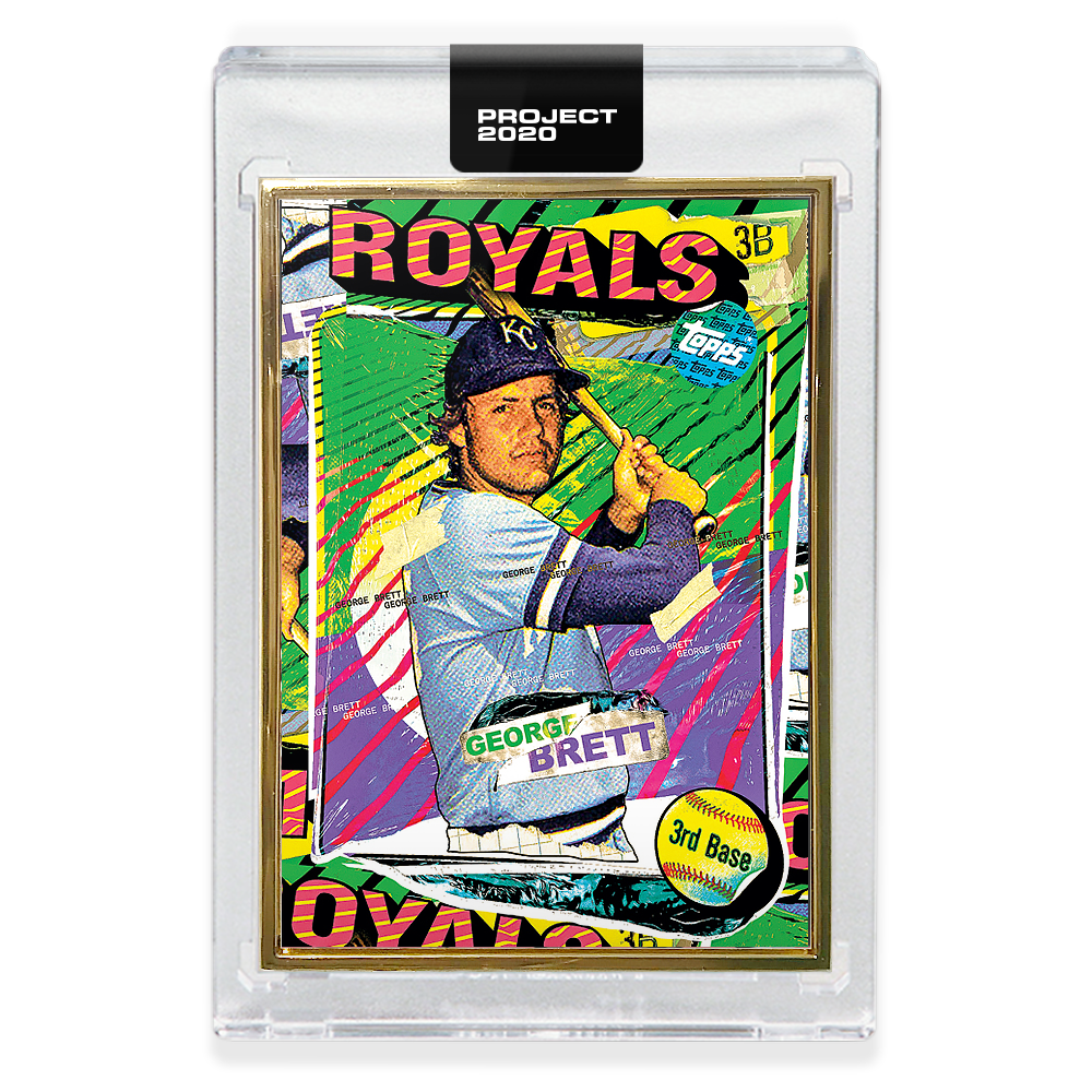 Topps PROJECT 2020 Card 55 - 1975 George Brett by Tyson Beck - Print Run: 1992 - Image 3