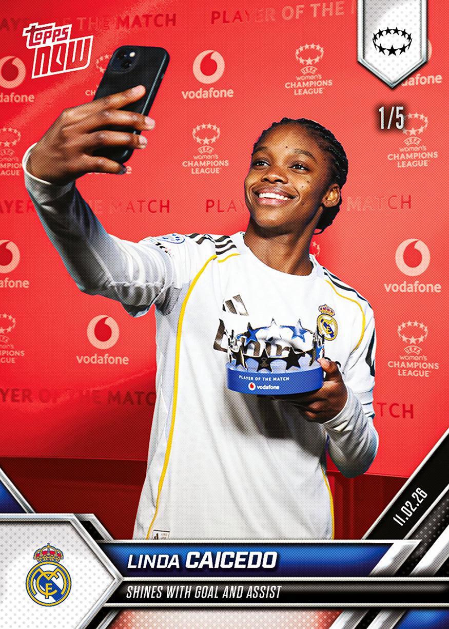 Linda Caicedo - 2025-26 UWCL Topps NOW - Card 18 - PR: 335 - Image 3