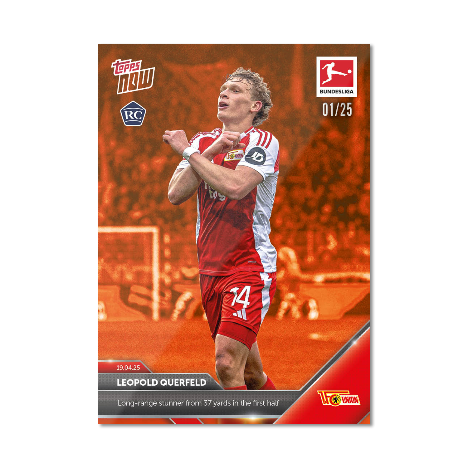 Leopold Querfeld - 2024-25 Bundesliga Topps NOW Card 169 - PR: 385 - Image 6