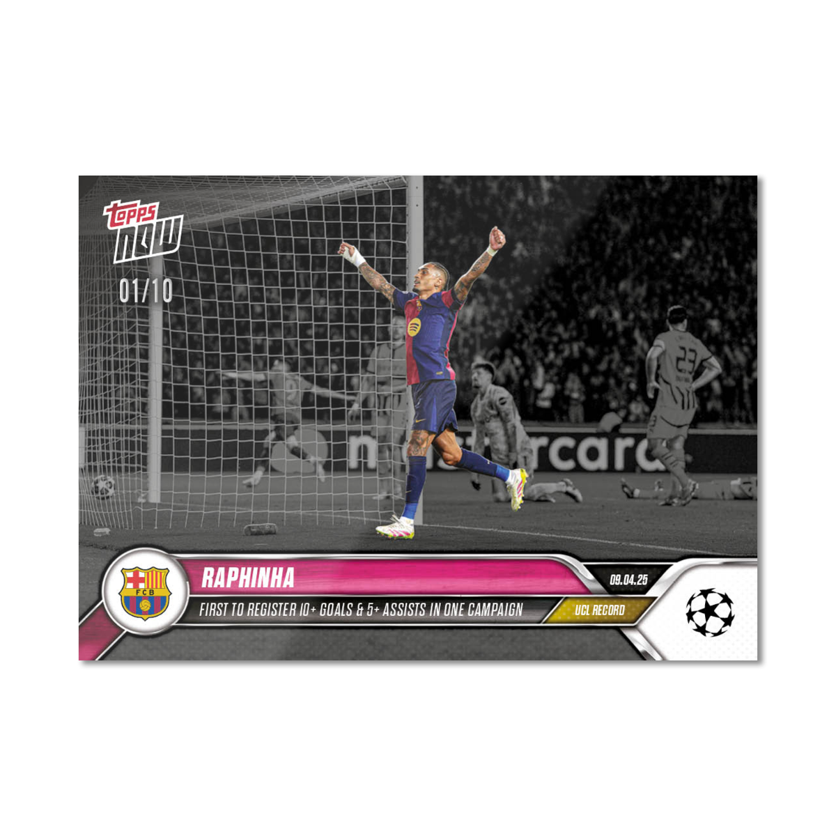Raphinha - 2024-25 UCL Topps NOW - Card 135 - PR: 426 - Image 4