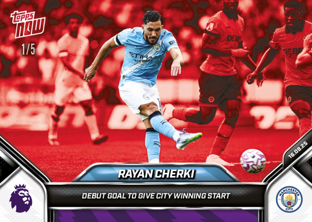 Rayan Cherki - 2025-26 Premier League Topps NOW - Card 2 - PR: 555 - Image 3