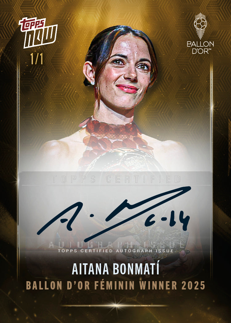Aitana Bonmatí - 2025 Ballon d'Or Topps NOW - Card 2 - LOOK FOR RELICS & AUTO - PR: 2839 - Image 2