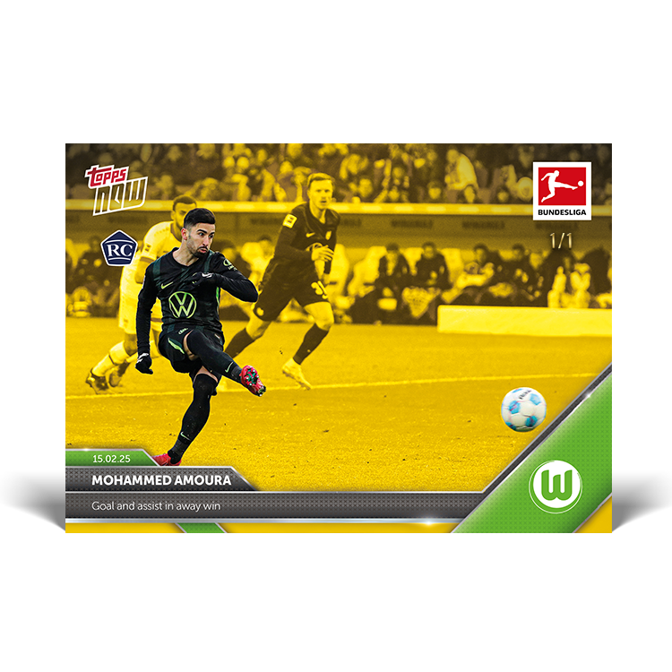 Mohammed Amoura - Goal and assist in away win - 24/25 Bundesliga Topps NOW Card 123 - PR: 141 - Image 2