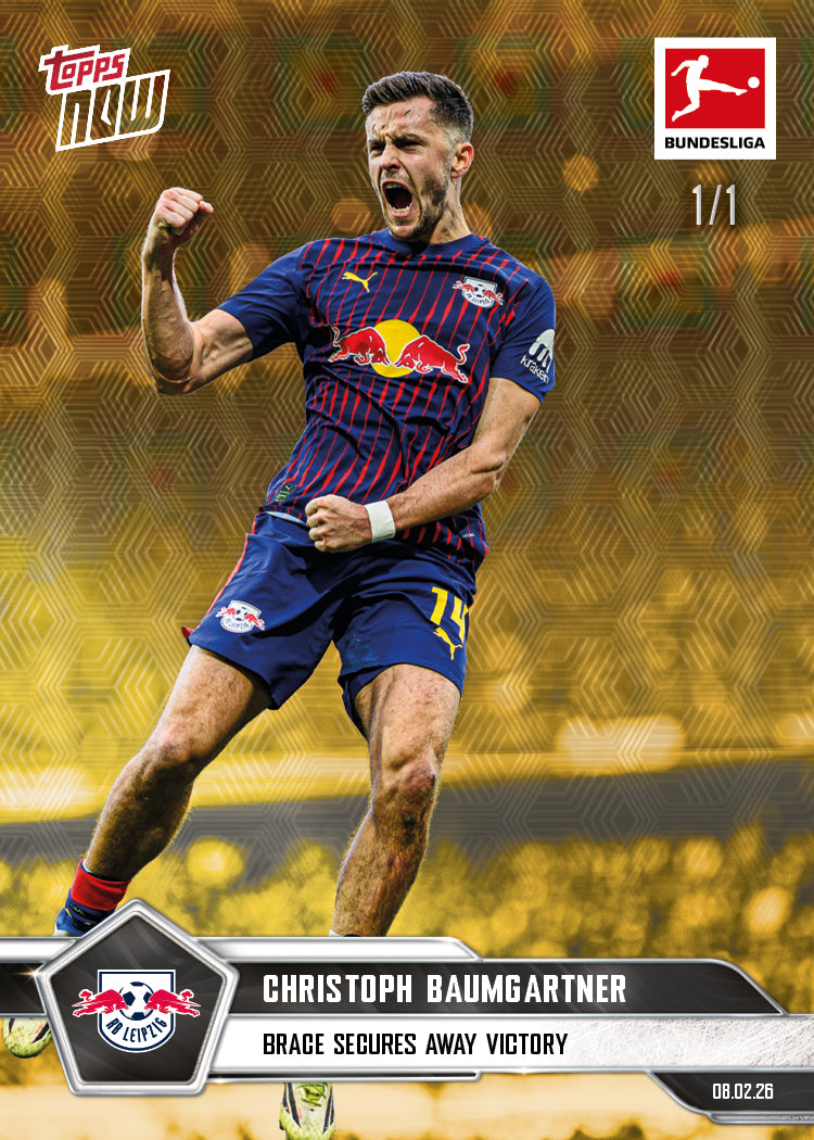 Christoph Baumgartner - 2025-26 Bundesliga Topps NOW - Card 121 - PR: 134 - Image 2