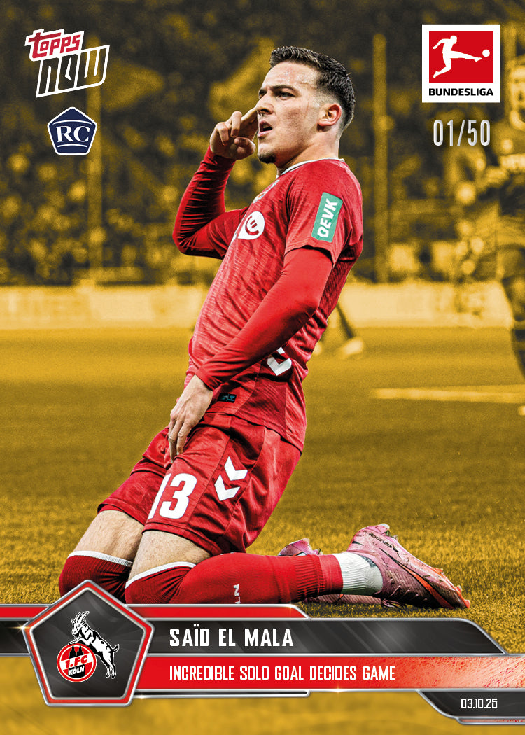 Said El Mala - 2025-26 Bundesliga Topps NOW - Card 37 - PR: 1032 - Image 6