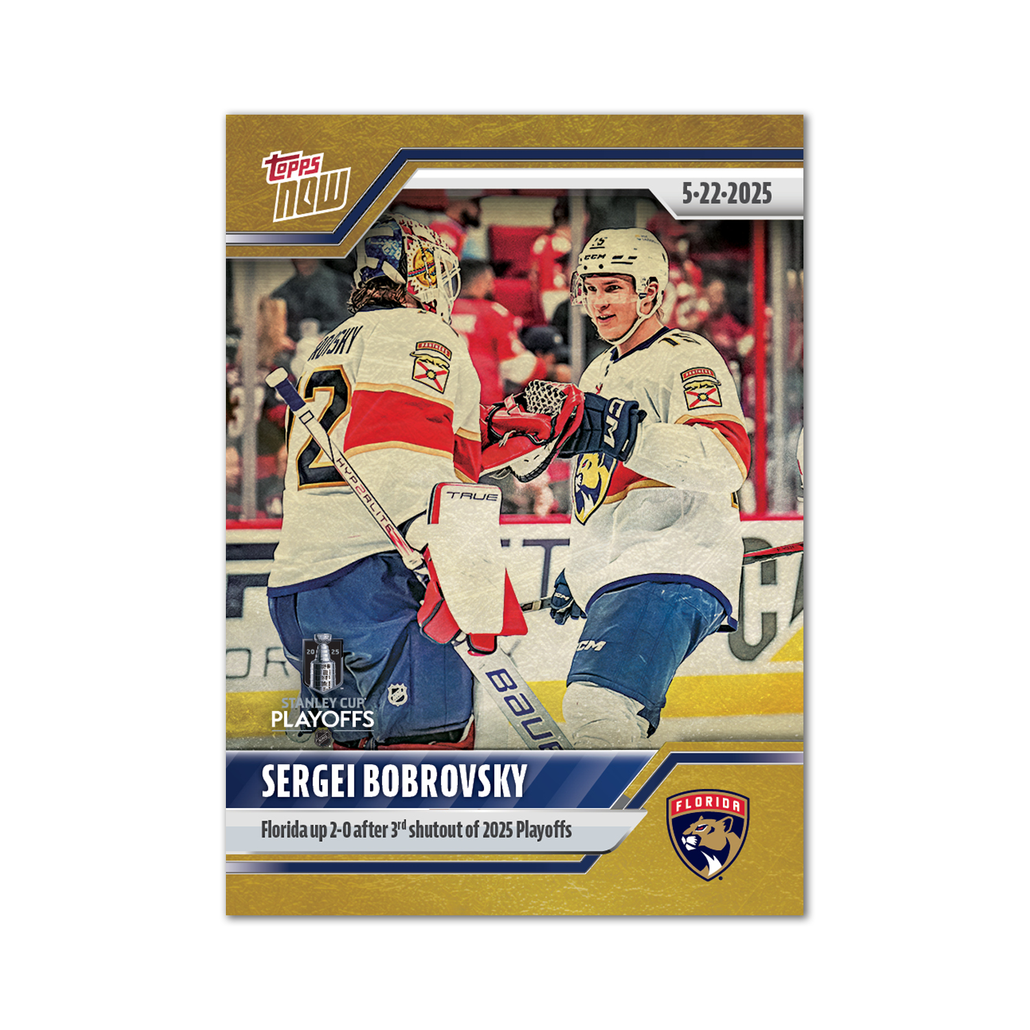 Sergei Bobrovsky - 2024-25 NHL Topps NOW - Sticker # 192 Pack - PR: 185 - Image 2