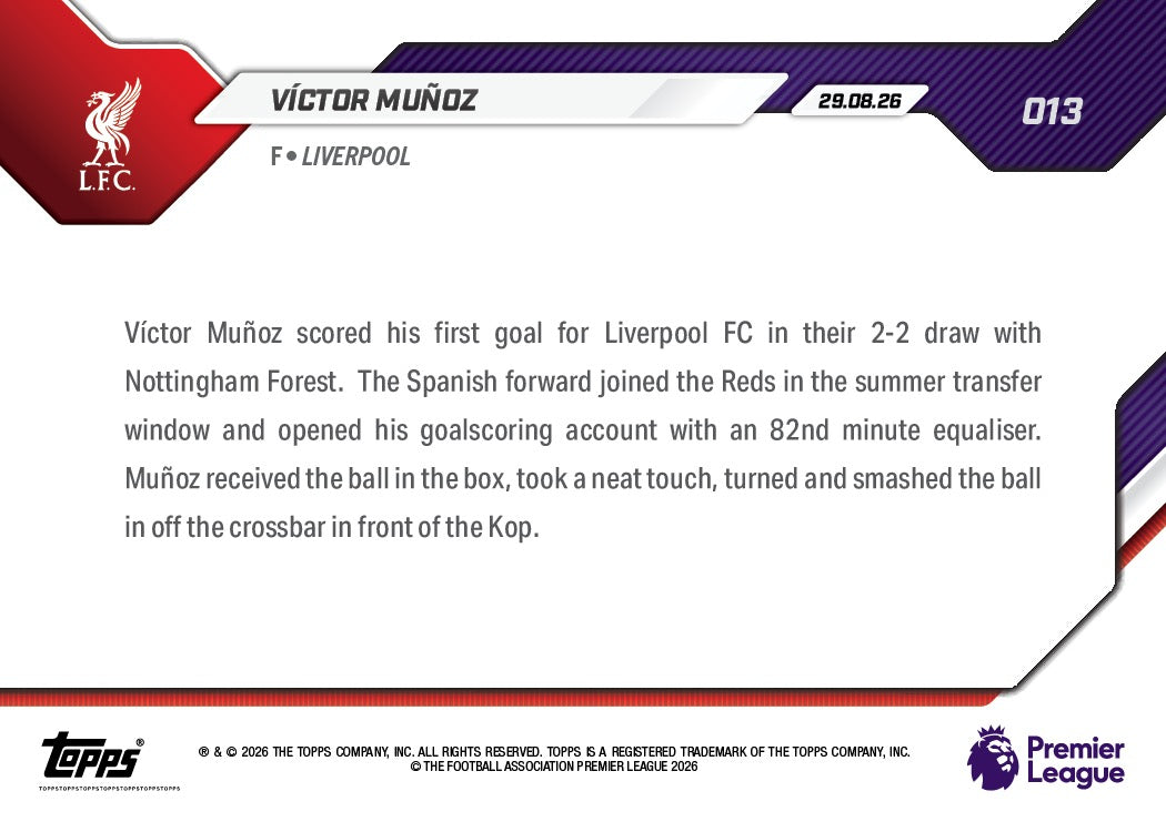 Victor Munoz - 2026-27 Premier League Topps NOW - Card 13 - Image 6