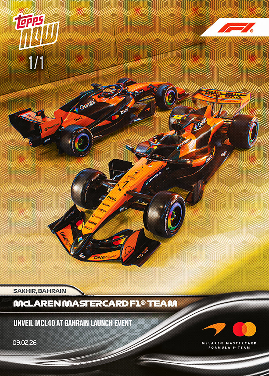 McLaren Mastercard F1 Team - 2026 Formula 1 Topps NOW - Card 9 - PR: 3753 - Image 3