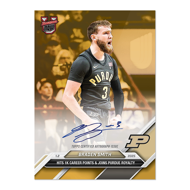 On-Card Autograph # to 49 or Lower - Braden Smith - 2024 Bowman U Now Card 39 - Image 2