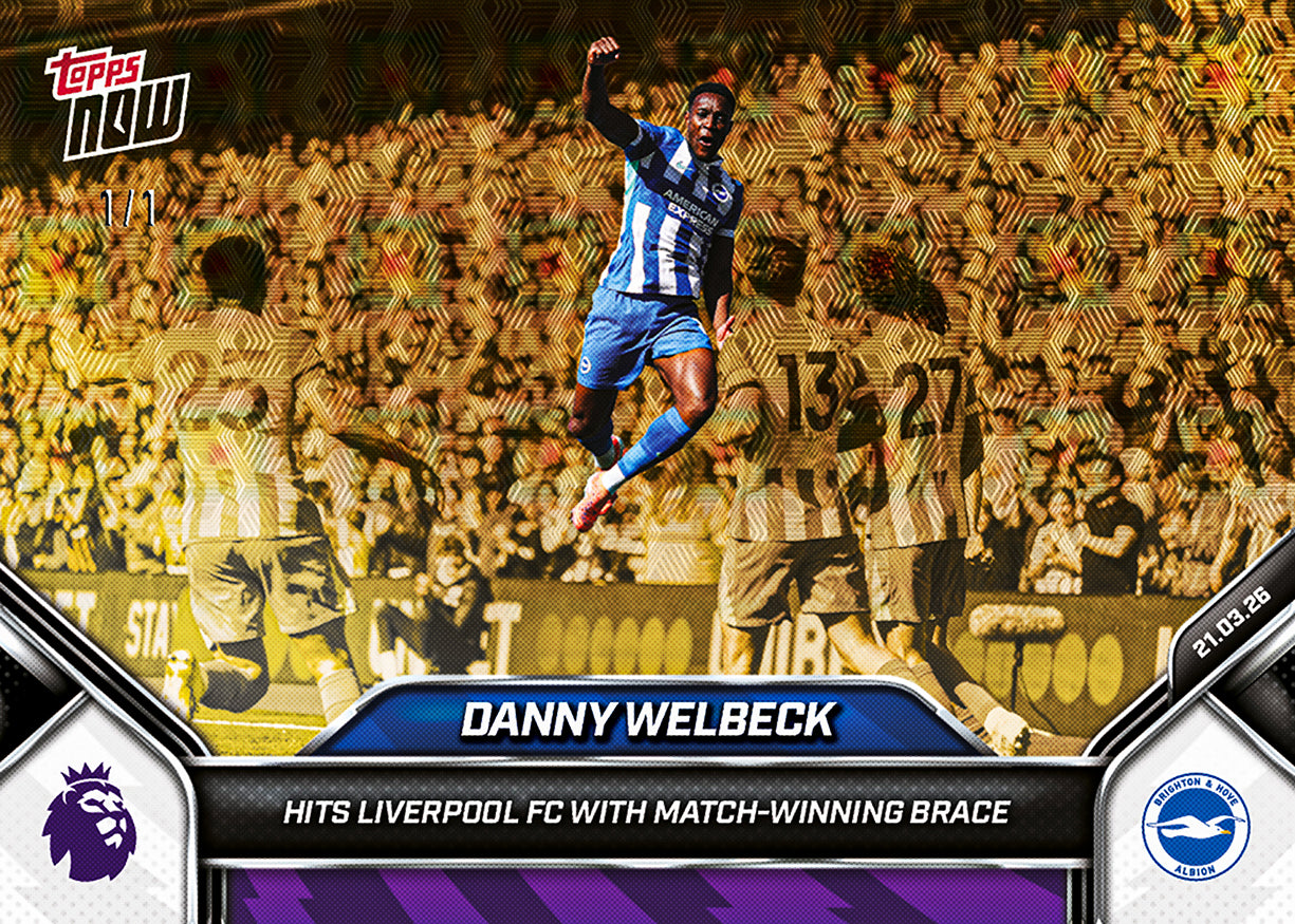 Danny Welbeck - 2025-26 Premier League Topps NOW - Card 160 - PR: 133 - Image 2
