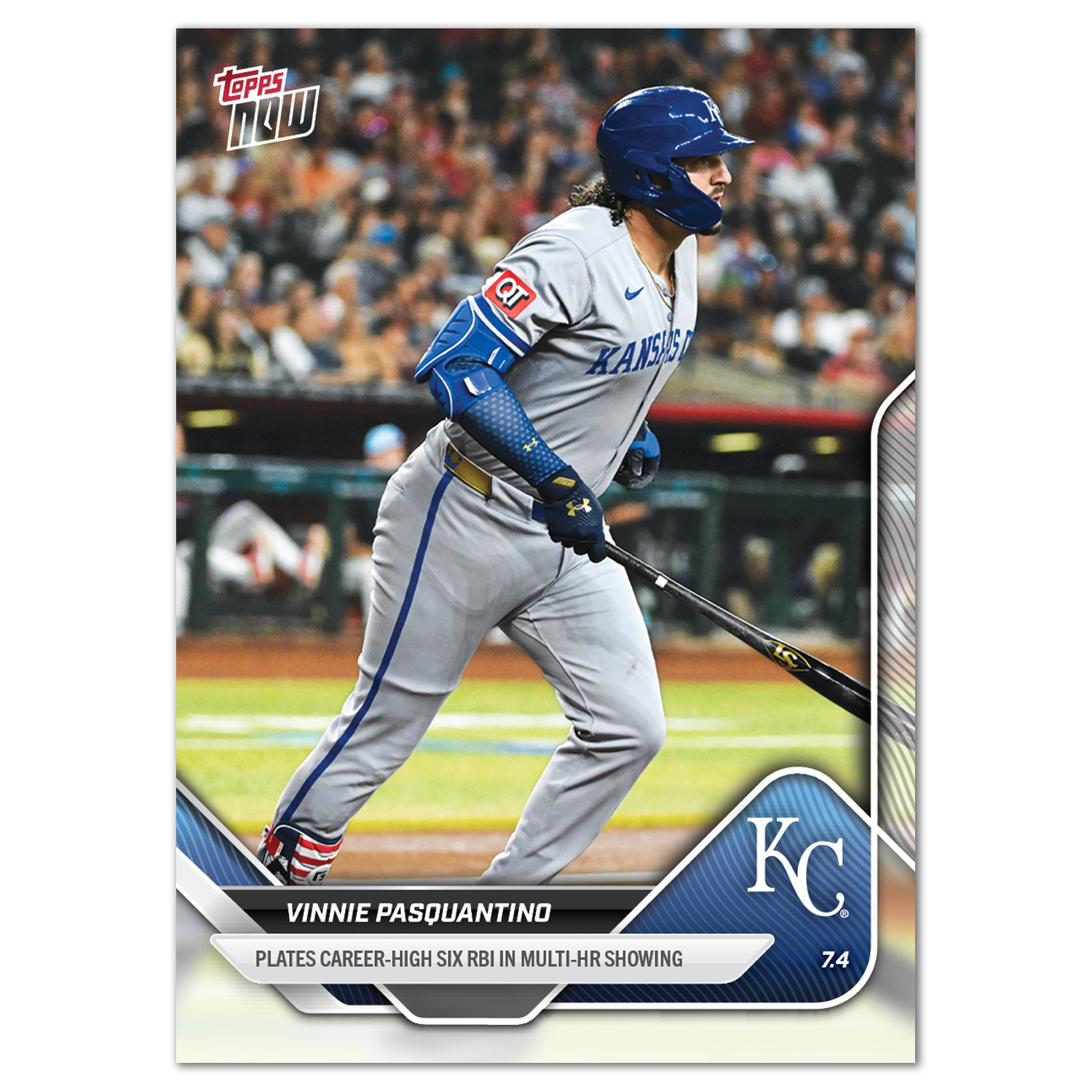 Vinnie Pasquantino - 2025 MLB Topps NOW - Card 386 - PR: 444