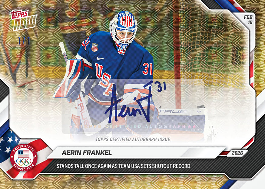 Alternative view of Aerin Frankel - 2026 Olympics Topps NOW - Card 12 - PR: 1736