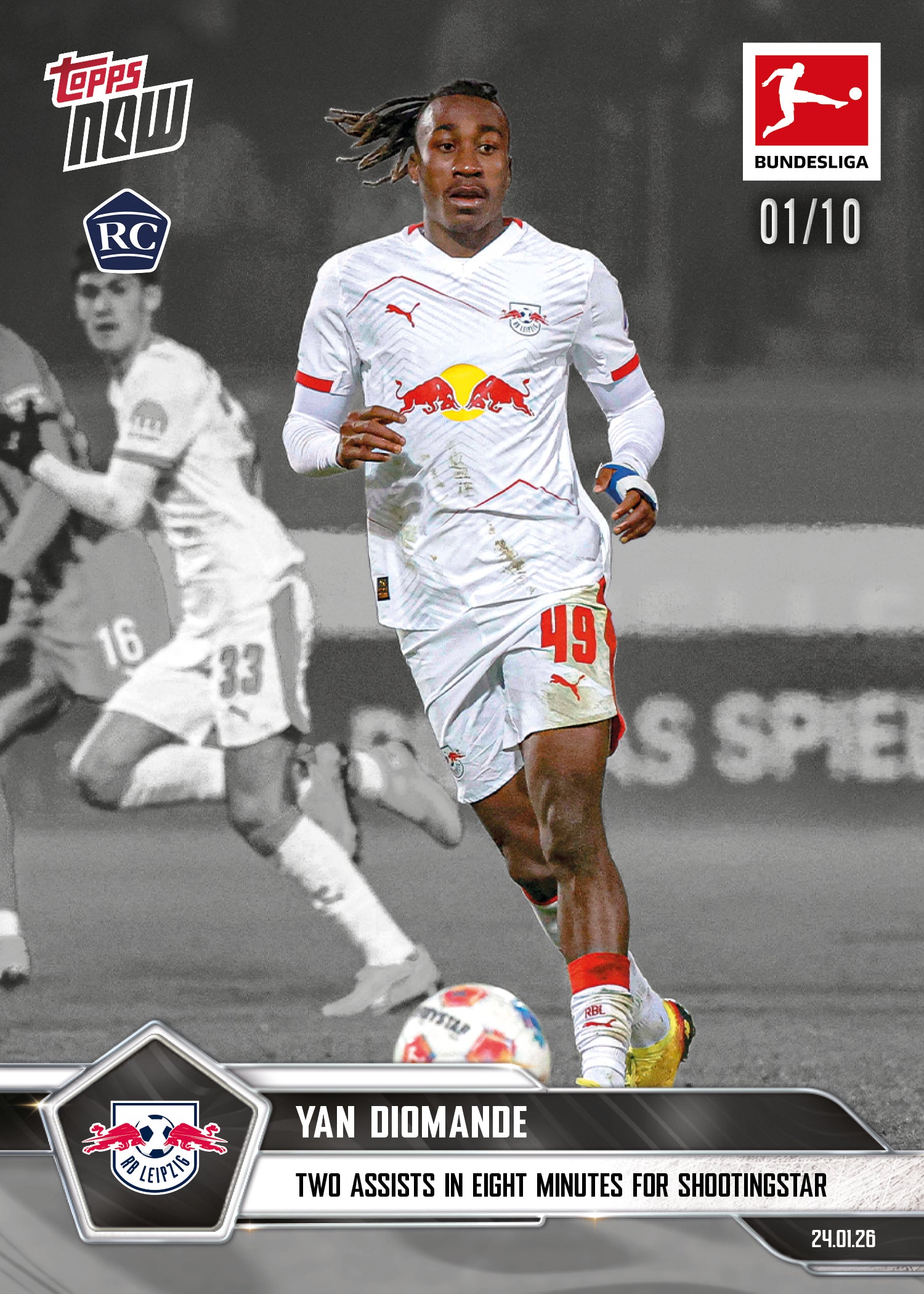 Yan Diomande - 2025-26 Bundesliga Topps NOW - Card 109 - PR: 1629 - Image 4