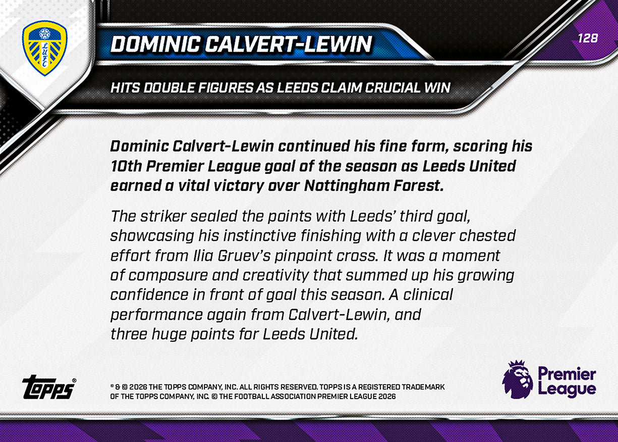 Dominic Calvert-Lewin - 2025-26 Premier League Topps NOW - Card 128 - PR: 265 - Image 7