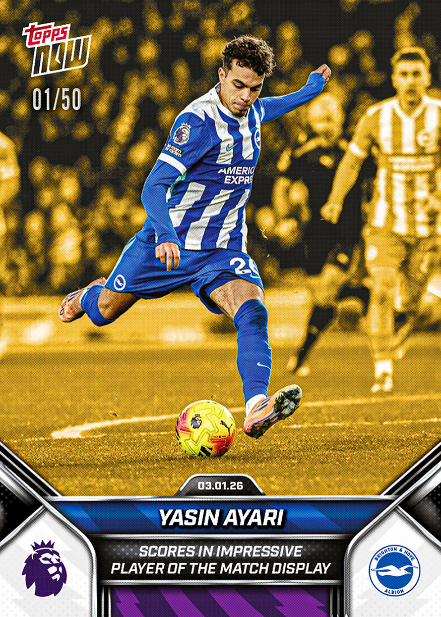Yasin Ayari - 2025-26 Premier League Topps NOW - Card 98 - PR: 194 - Image 6