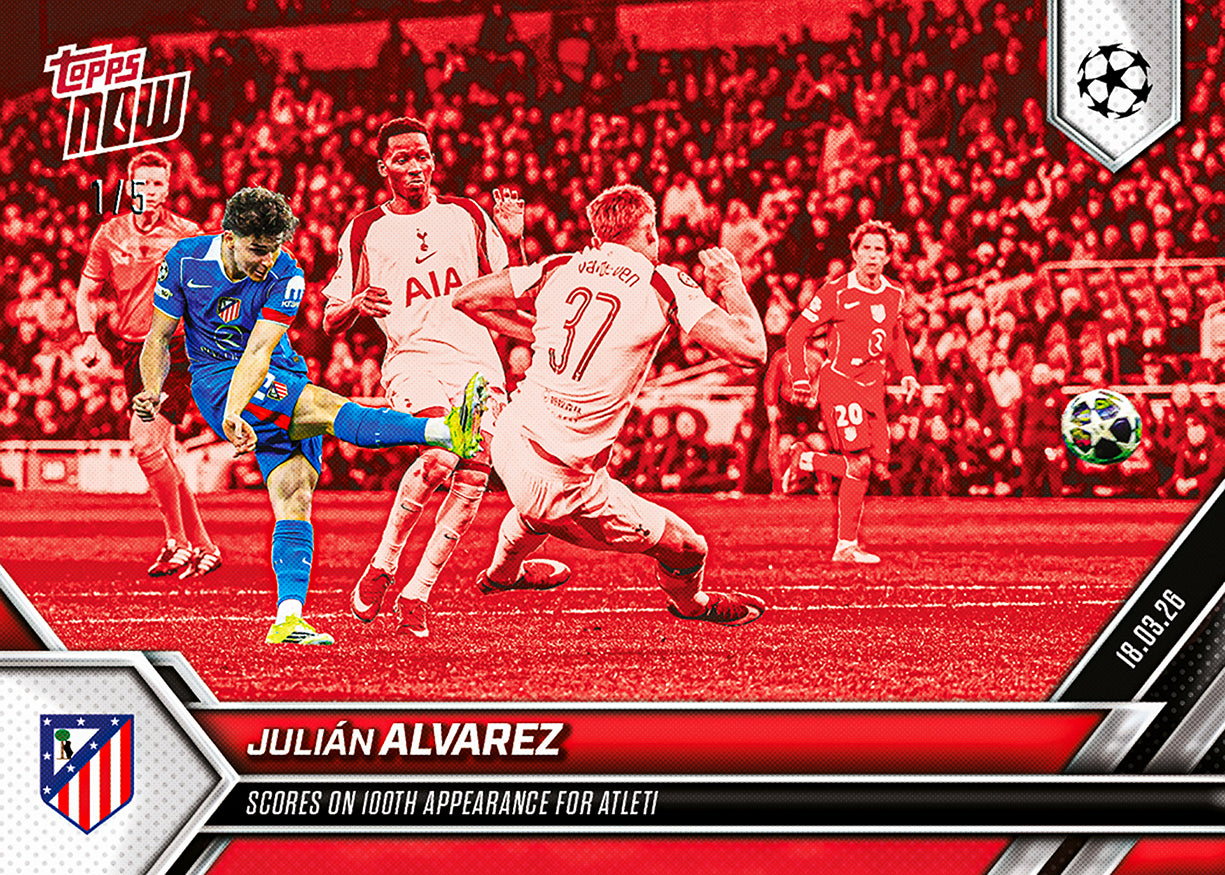 Julián Alvarez - 2025-26 UCL Topps NOW - Card 115 - PR: 310 - Image 3
