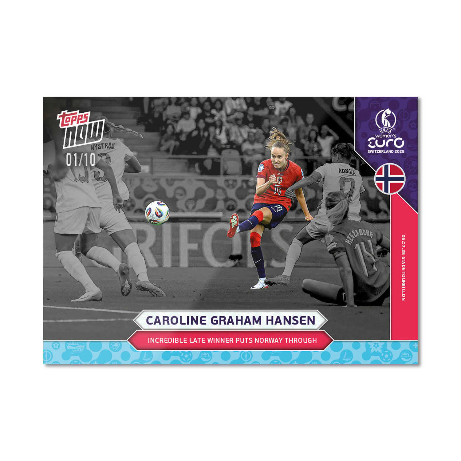 Caroline Graham Hansen - UEFA Women’s EURO 2025™ Topps NOW - Card 7 - PR: 234 - Image 4