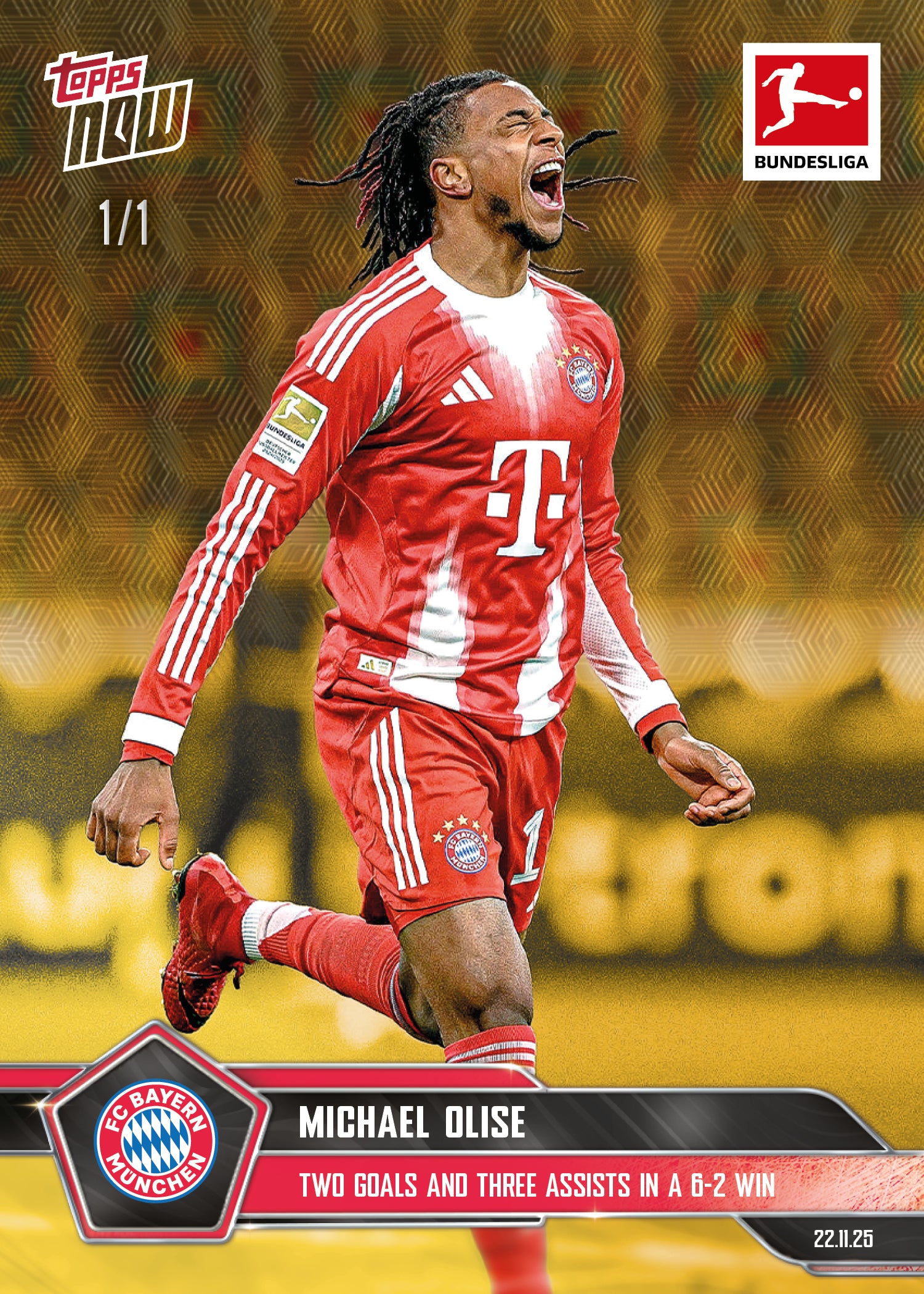 Michael Olise - 2025-26 Bundesliga Topps NOW - Card 64 PR: 980 - Image 2